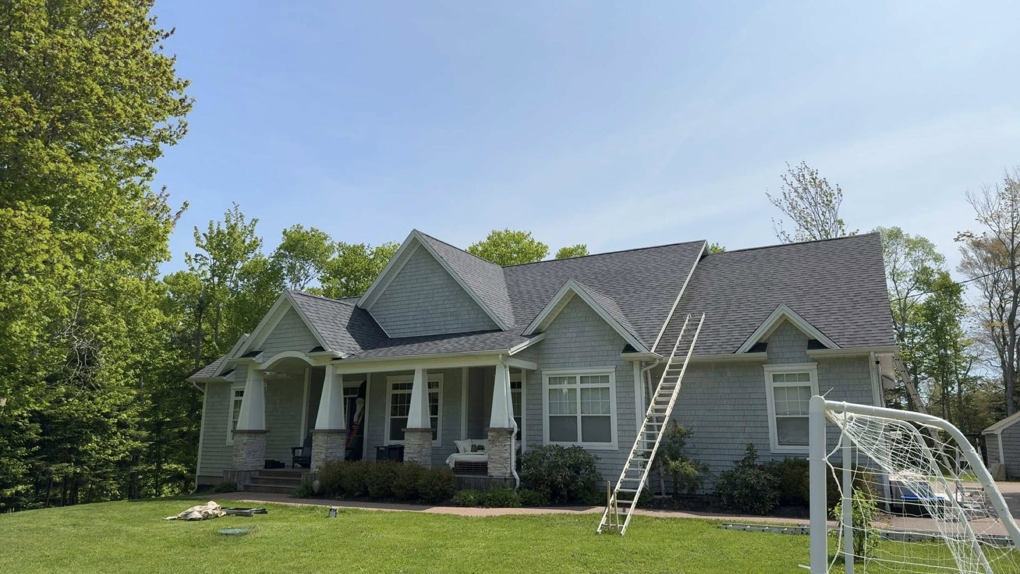 painting exterior multi gable house
