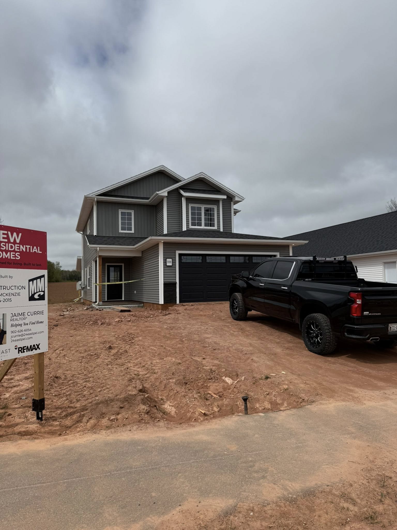 painting new builds new build house with garage