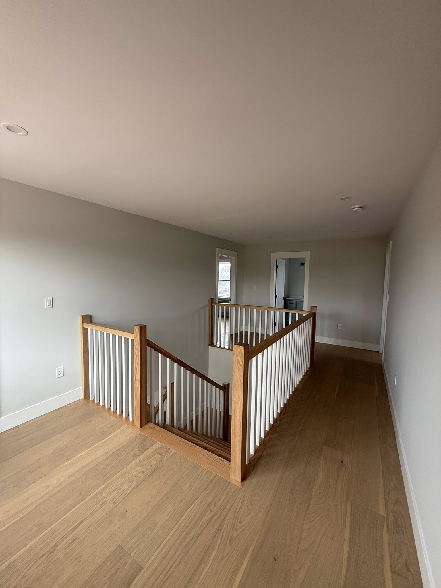 painting staircase new wood banister staircase top